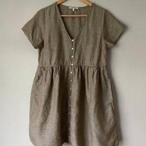 MADEWELL Alexandra Button-Front Mini Dress